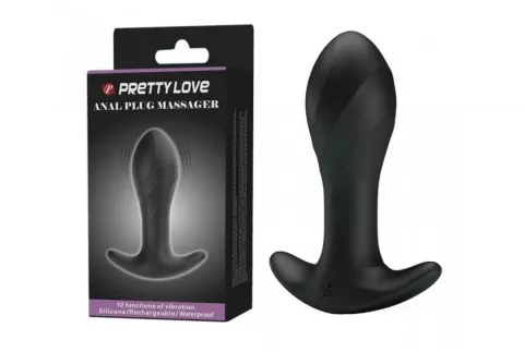 Pretty-Love Anal Plug Massager Black