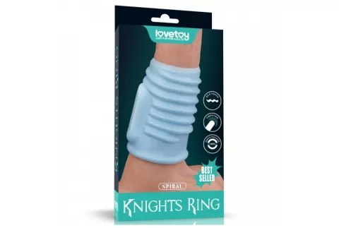Lovetoy - Vibrating Spiral Knights Ring, Blue